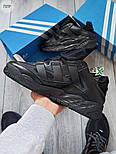 Чоловічі кросівки Adidas Niteball весна-осінь-літо демісезонні чорні. Фото в живу, фото 3