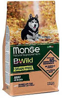 Monge (Монж) BWild Grain Free All Breeds Adult Salmon Беззерновой корм с лососем для всех пород собак 2,5 кг