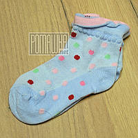 14 см 2-3 роки (14) літні дитячі шкарпетки носочки для дівчинки дітей дитини бавовна сіточка на літо 7312 Голубой