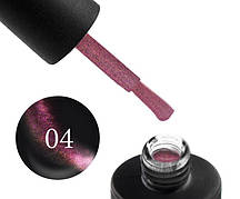 Гель-лак Couture Colour Galaxy Touch Cat Eye GT 04 золотисто-рожевий відблиск, 9 мл