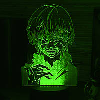 Акриловый светильник-ночник Кэн Канеки (Ken Kaneki) зеленый tty-n000618