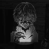 Акриловый светильник-ночник Кэн Канеки (Ken Kaneki) белый tty-n000621