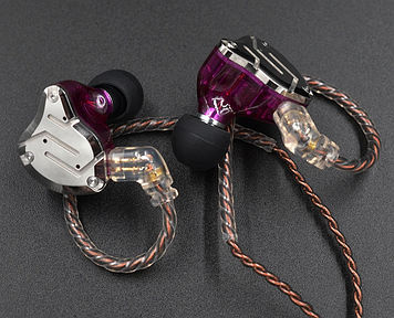 Навушники KZ ZS10 Pro з мікрофоном purple
