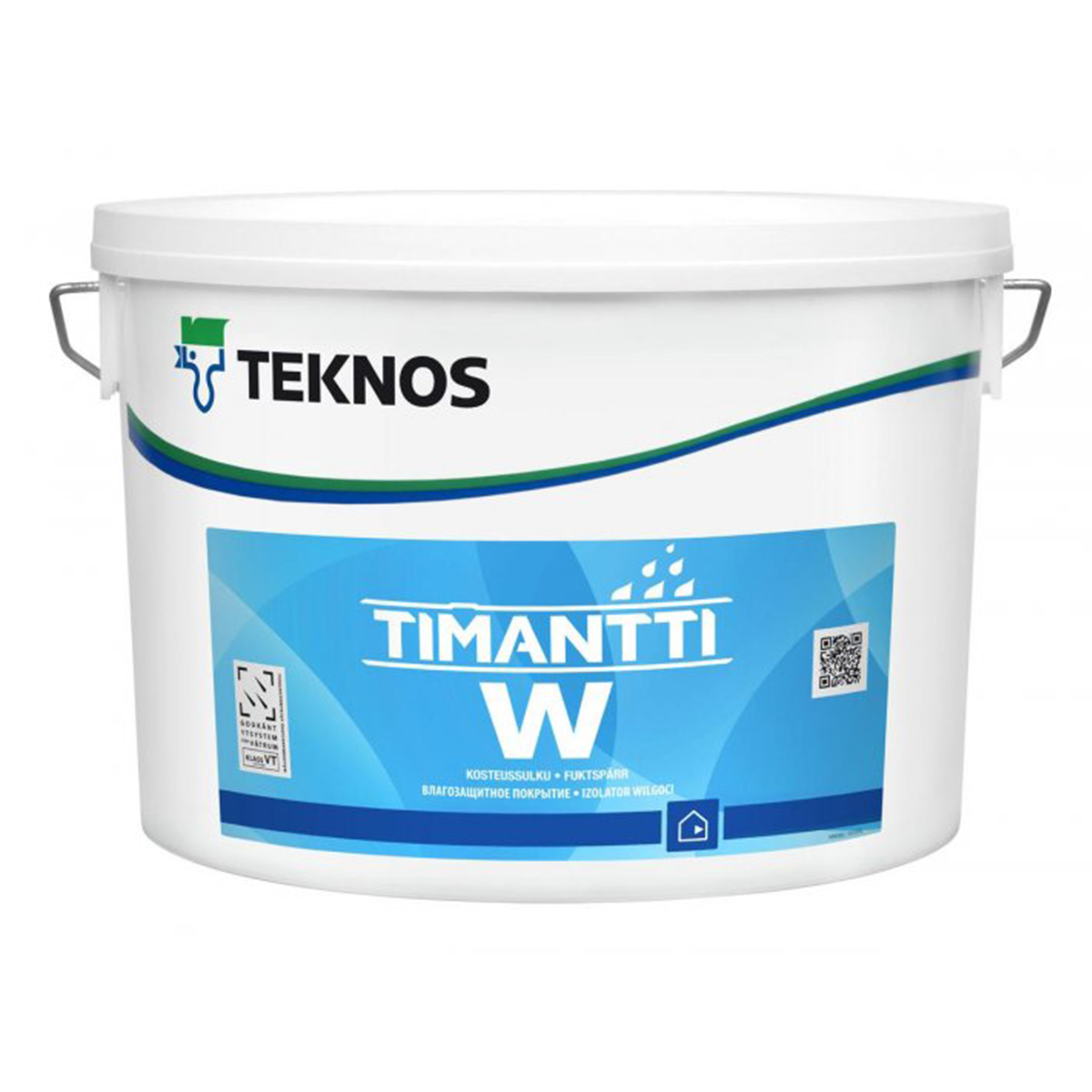 Грунт для вологих приміщень Teknos Timantti W 9л (прозоро-зелений)