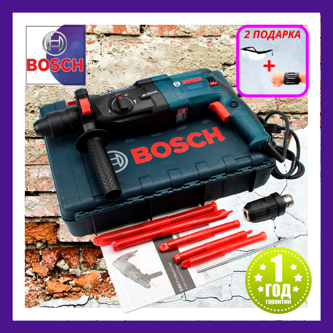 Мережевий Прямий Перфоратор BOSCH GBH 2-28 DFV (900 Вт 3.2 Дж) Електричний Перфоратор БОШ ГАРАНТІЯ
