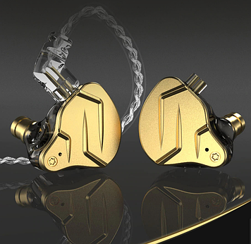Навушники KZ ZSN Pro X з мікрофоном gold