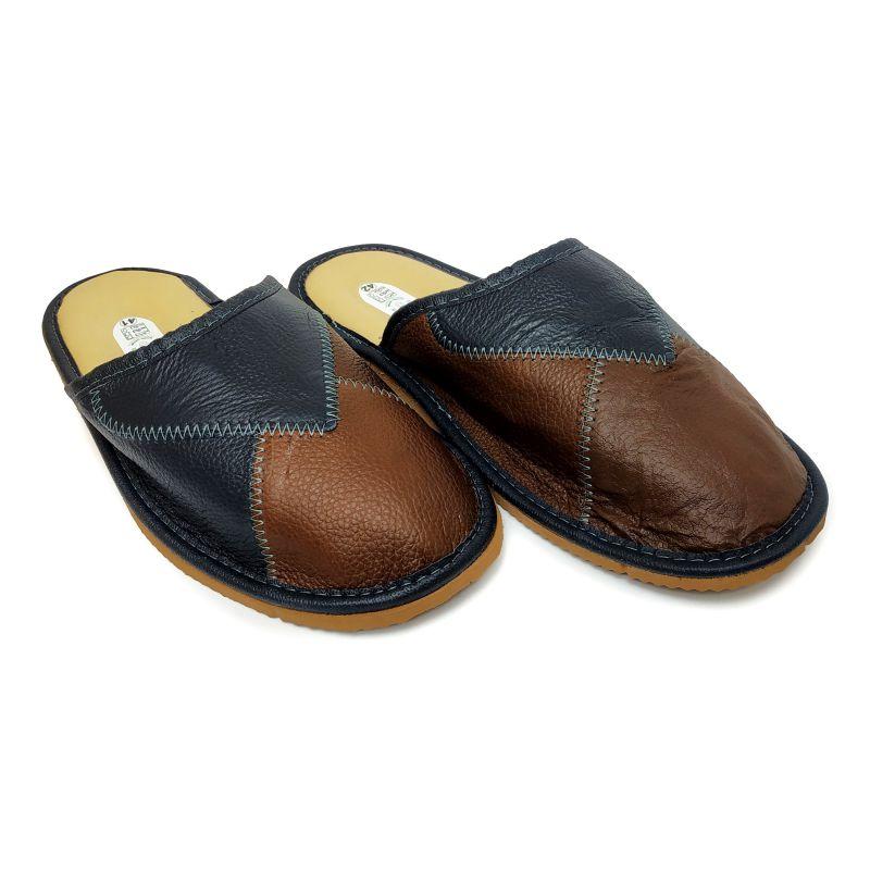 Домашні чоловічі тапочки Inblu чорні шкіряні кімнатні VN-D2, фото 1