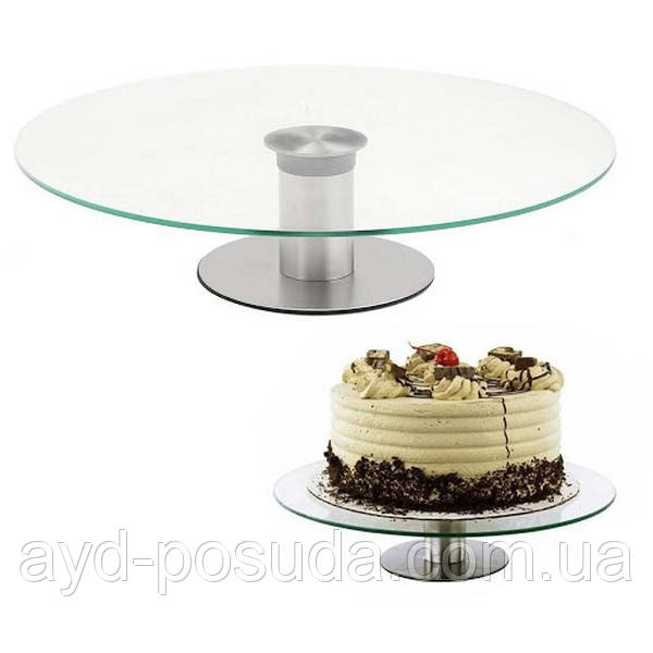 Стеклянная подставка для торта на высокой ножке Ø30 см арт. 890-8085230 ...
