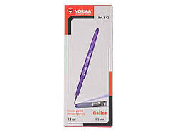 Ручка гелева 0.5мм фіолетовий Gelios 12шт/уп. 342 ТМ NORMA