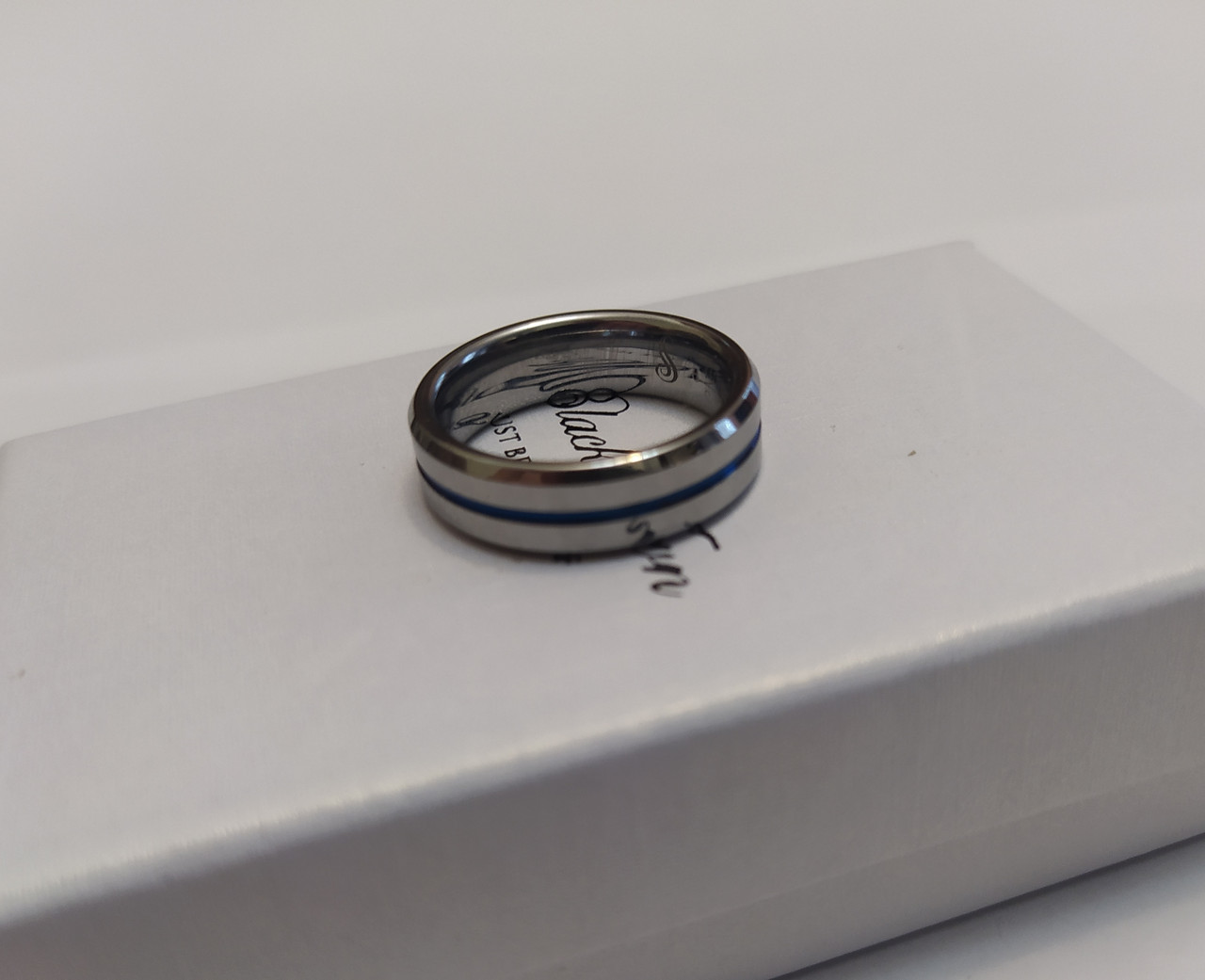 Обручальное кольцо из вольфрама-глянец (оригинал) - фото 2 - id-p1460725756