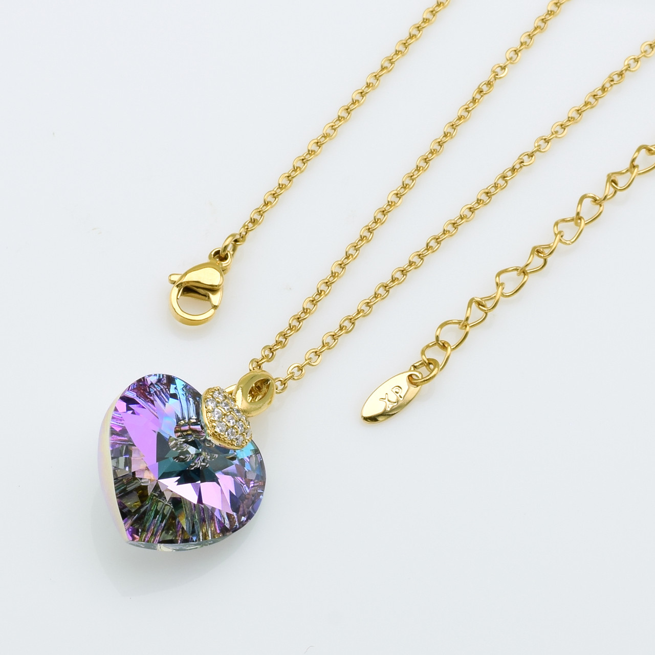 XUPING Кольє Позолота 18к Довжина 40+5см, Ширина 0.2см, Кулон Swarovski Висота 2.4см, Ширина 1.8см