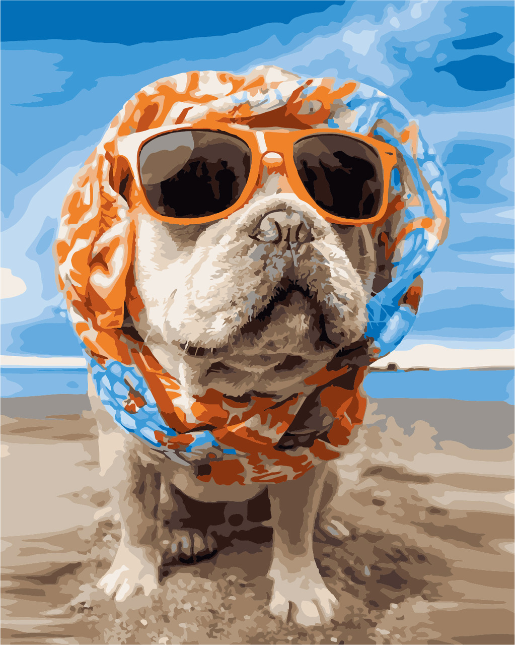 Картина за номерами ArtStory Пес на пляжі 40*50см