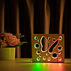 Світильник нічник із дерева ArtEcoLight #17/3 LED "Метелик" з пультом і регулюванням, подвійним RGB, фото 2