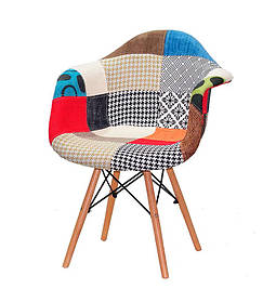 Крісло Leon Soft Печворк №1 (клапті), DAW armchair Charles Eames, стиль loft