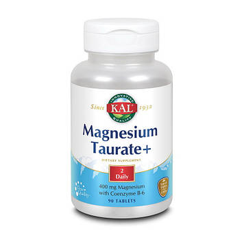 Таурат магнію KAL Magnesium Taurate + для нервової системи і м'язів (90 tab)