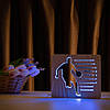 Світильник нічник із дерева ArtEcoLight #30/2 LED "Баскетболіст із м'ячем" з пультом і регулюванням, RGB, фото 2