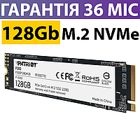 128GB SSD M2 Patriot P300, M.2 2280 NVMe PCIe 3.0 x4 3D NAND TLC, ссд м2 нвме 128 гб