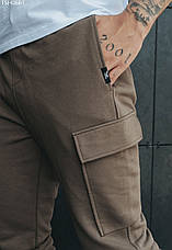 Спортивные штаны мужские карго Staff brown cargo коричневый TSH0661, фото 2