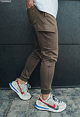 Спортивные штаны мужские карго Staff brown cargo коричневый TSH0661, фото 3