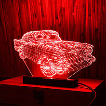 Акриловий світильник-нічник Машина червоний tty-n000109