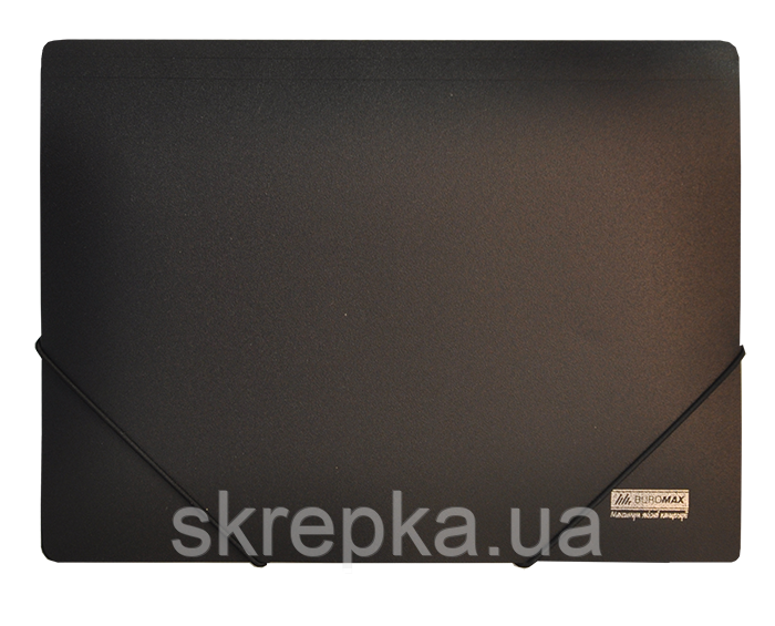 Папка на гумках JOBMAX А4 непрозора.пластик чорна