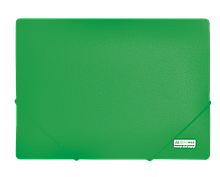 Папка на гумках JOBMAX А4 непрозора.пластик зелений