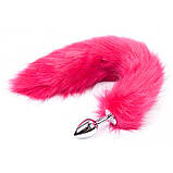 Анальний корок із лисячим хвостиком — Бузковий — Анальні іграшки, фото 3