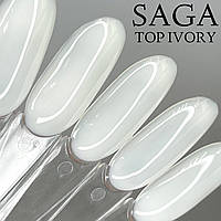 Saga Professional Ivory Top — молочний топ без липкого шару, 8 мл