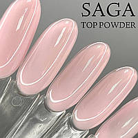 Топ для гель-лаку пудровий без липкого шару Saga Top Powder, 8 мл