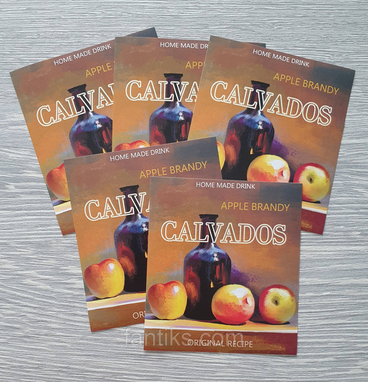 CALVADOS -наклейка сувенірна на пляшку кальвадосу