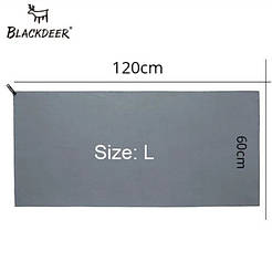 Туристичний рушник BLACKDEER з мікрофібри 120х60см сірий.