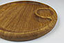Дерев’яна кругла менажниця з дуба на 2 секції, діаметр 25 см — стильна тарілка для подачі страв, фото 4