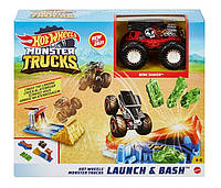 Hot Wheels Monster Trucks Launch & Bash GVK08 Mattel Хот Вилс Хот Вілс