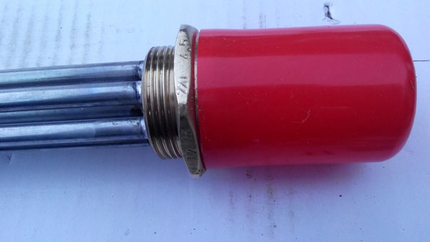 Тен прямий 9 кВт для котла, L-37 см, 220/380v, на різьбі 2 дюйма