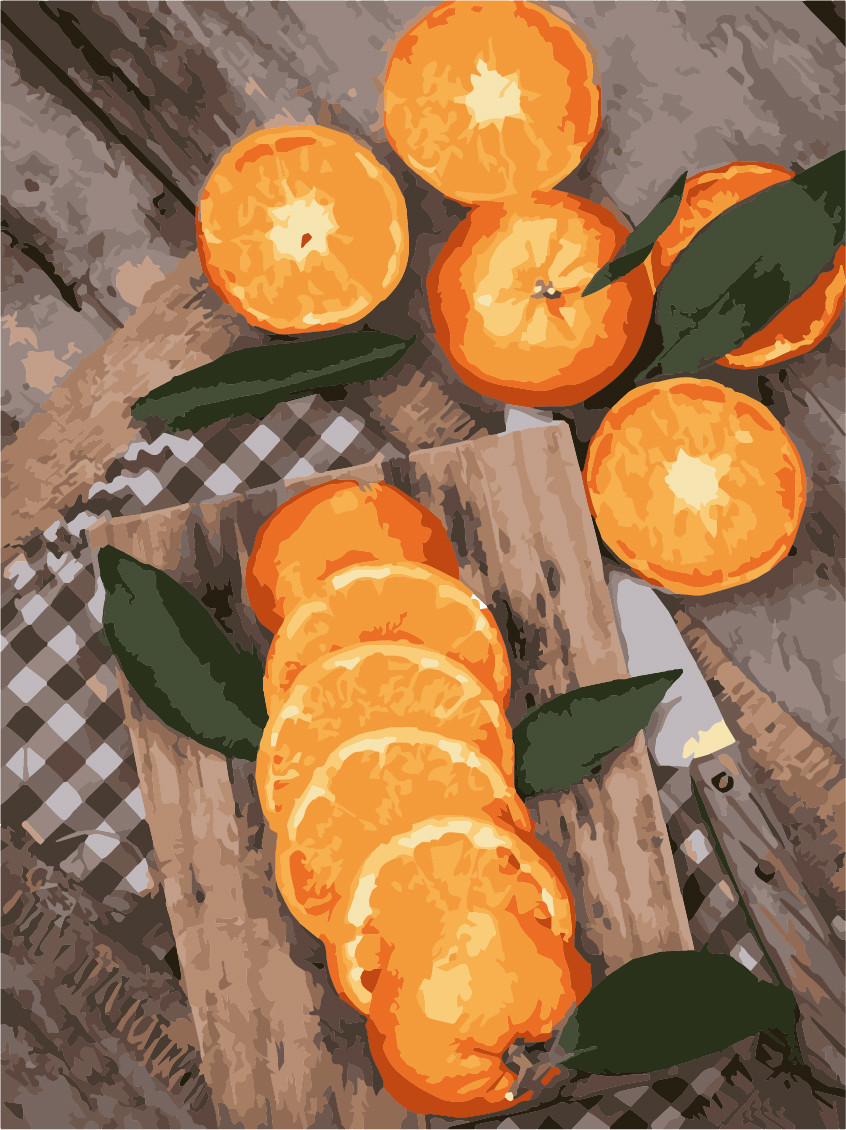 Картина за номерами ArtStory Яскравий апельсин 30*40см