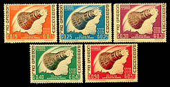 Набір марок Парагвая 1963 р. "Космонавтика. Космічний апарат" (5 шт.)