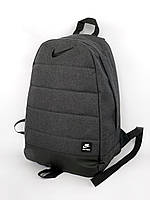 Рюкзак Найк / Nike / AIR чоловічий | жіночий темно - сірий спортивний чорне лого