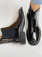 Farinni жіночі осінні черевики Челсі. З натуральної лакової шкіри. Розмір 39 40, фото 6