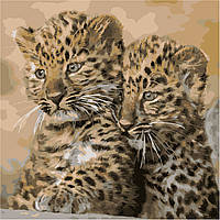 Картина по номерам ArtStory Маленькие леопарды 40*40см