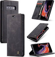 Чехол книжка Caseme с магнитом для Samsung Galaxy S10 Plus черный