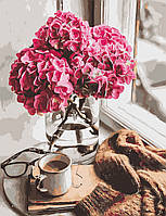Картина за номерами "Рожеві квіти" 50*65см в коробці, фото 1