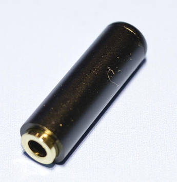 Гніздо Jack-3,5-4pin-HQ кабельне, пластмасовий корпус, чорне