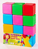 Развивающие кубики пластмассовые Mtoys большие 12 шт 14067K