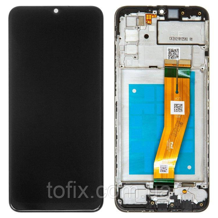 Дисплей для Samsung Galaxy A02s A025 / M02s M025, модуль (екран, сенсор) з передньою панеллю - рамкою