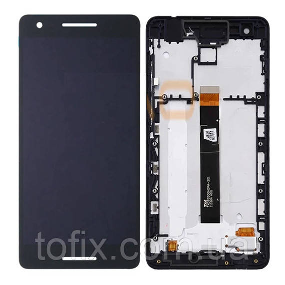 Дисплей для Nokia 2.1 (TA-1080, TA-1084, TA-1086, TA-1092, TA-1093), модуль (екран) з рамкою, оригінальний