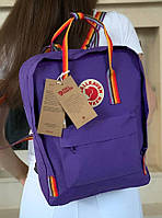 Рюкзаки детские kanken fjallraven сиреневый светлый оригинал сумка канкен ART арт портфель ранец Rainbow фиолетновый