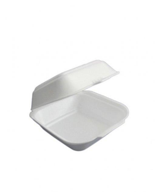 Контейнер для зберігання Нова-Пак одноразовий 15х15 см h6 см полістирол (HP-6W/250 шт.), фото 1