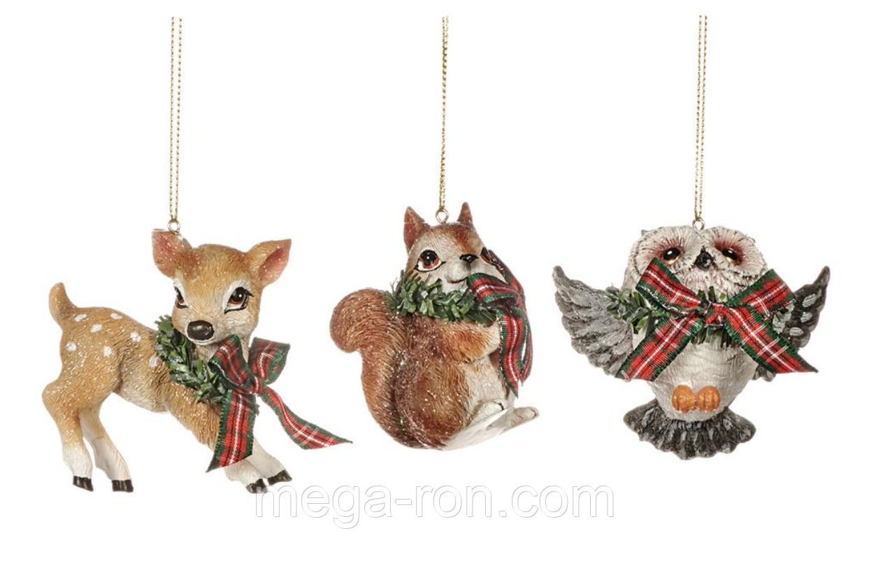 Різдвяні олень, сова, білка 8,5cm Goodwill (ціна за 1 штуку), фото 1
