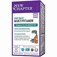 Ежедневные Мультивитамины, Only One, One Daily Multivitamin, New Chapter, 72 таблетки