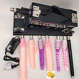 Секс машина з насадками 6 шт., машина для сексу з фалосами, інтимні іграшки для жінок (4), фото 2